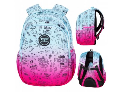 Školská taška, batoh - Skorý detský batoh coolpack jerry ružový scribble_0
