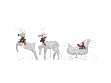 Vianočná postavička, dekorácia - Sob so sánkami, záhradná dekorácia, 60 LED diód L._0