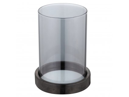 Lampáš, svietník - Sklenený luster lampáš tienidlo antracit Ø12x17 cm_0