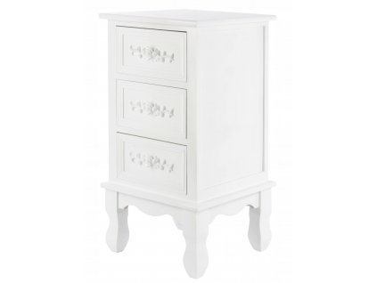 BEDSIDE TABLE RETRO VINTAGE BEDSIDE TABLE WHITE_0