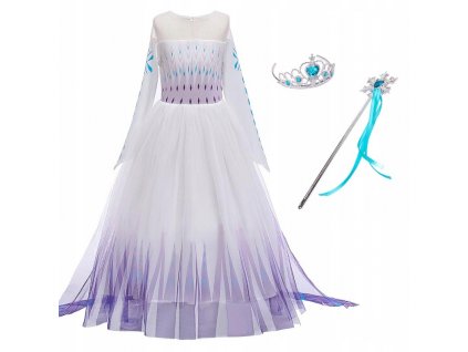 Elsa Frozen - Šaty Outfit Elsa White Elza Land Ice 2 110_0