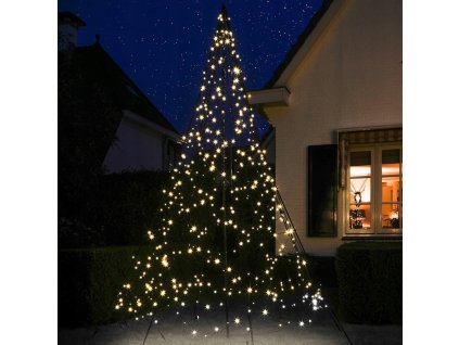 Vonkajší vianočný stromček vyrobený z 300 cm LED vianočných svetiel_0