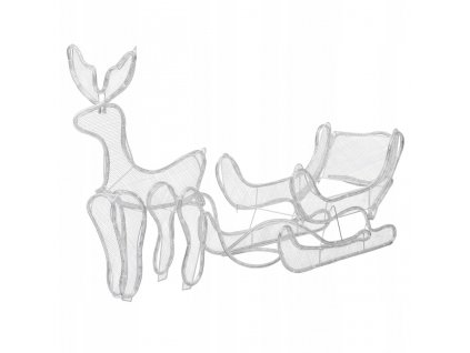 Slávnostný svietiaci sob so saniami, so sieťkou_0
