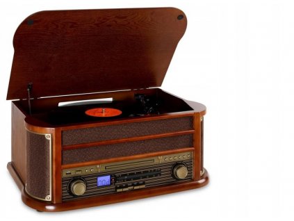 Gramofón Retro auna Bt, USB, CD, rádio, kazeta_0