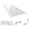 BATHTUB QUADRO SLIM 155x70 BESCO + SIPHON AUTOMATIC!_2