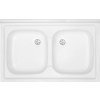 80x50 cm BIELY dvojitý drez + sifón_2
