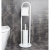 Držiak na toaletný papier WC kefa STAND biela_1
