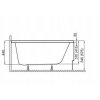 Obdĺžniková vaňa CAPRI 100x70 cm Polimat + sifón_5