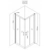 MEXEN RIO sprchovací kút 90x90 NÁMESTÍ ČIERNA_3