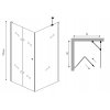 Sprchovací kút posuvné DVERE 90x90 cm_2