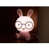 Nočná lampa pre deti Králik light LED ružová