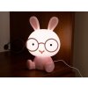 Nočná lampa pre deti Králik light LED ružová