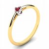 Zlatý prsteň srdiečko s 0,08ct rubínom (veľ. 57) VYPR
