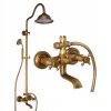 Sprchový set s dažďovou a ručnou sprchou RETRO MOSADZ VYPR
