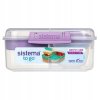 Desiatový box Sistema Bento to go 1250 ml MODRÝ