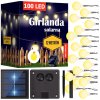 GIRLANDA SOLARNA OGRODOWA LAMPKI LED MLECZNE 100sz