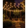 Girlanda záhradná solárna LED 100 ks mliečne svetlo VYPR
