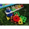 DREWNIANA UKLADANKA LOGICZNA SORTER MONTESSORI Glebokosc produktu 6 cm