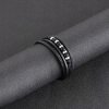 BRANSOLETKA MESKA SKORZANA CZARNA SKORA PLECIONA NA MAGNES STAL SZLACHETNA Dlugosc calkowita 21 cm