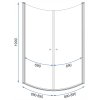Výklopný sprchový kút ROUND SPACE 90x90 REA_3