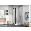 Štvorcový sprchový kút Multi 90 x 90, čierne plexisklo, výška 180_0