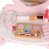 DREWNIANA TOALETKA DLA DZIECI Z LUSTREM SALON PIEKNOSCI KOSMETYKI 11 AKC Baterie Niewymagane