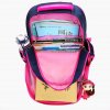 Školská taška - batoh na kolieskach pre dievčatá VIACFAREBNÁ