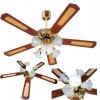 Stropný luster s ventilátorom Maxon 60 W E27 BÉŽOVO-HNEDÝ
