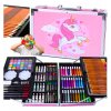 Veľká umelecká sada na maľovanie v ružovom kufríku