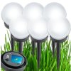 Solárne záhradne lampy v tvare gule 6 ks