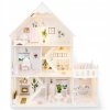 DUZY DOMEK DLA LALEK DREWNIANY KINDERPLAY LED WILLA XXL 118CM MEBLE GARAZ
