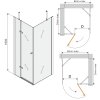 MEXEN RÓMOV sprchovací kút 100 x 90 SKLA 6 mm_3