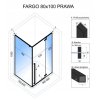 Sprcha 80x100 FARGO ČIERNE Sklo 6 mm_6