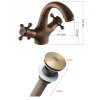RETRO ROYAL Basin Mixer PLUG CLICK GOLD_4