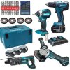 Elektrický skrutkovač - MAKITA COMBO SET 4 PCS NÁSTROJE 18V 3X5Ah PROMOC_0