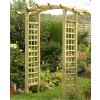 Perangola -  Drevená pergola s oblúkmi, bránou, kockovaným panelom_2