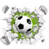 Samolepky na stenu 3D Futbalové LOPTY 3D 144cm_0