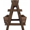Kvetináč na terasu - Drevený kaskádový box (2-horizontálny) hnedý 67cm_4