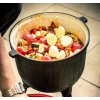 Kotlík na guláš - POĽOVNÍCKA Kanvica 36L MAĎARSKÝ HRNČEK + HNEDÝ_5