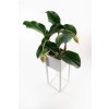 Stojan na kvety - Kovový box flownbed loft štít 90cm biely_2