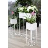 Stojan na kvety - Kovový box flownbed loft štít 90cm biely_4