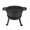 Kotlík na guláš - LIŠTOVÝ ŽELEZNÝ KOTOL 3v1 ČIERNY S VÍKOM GRILU 5L_2