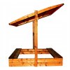 Detské ihrisko -  Drevené pieskovisko so zníženou KABÓNOU 120 cm_1