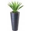 Kvetináč na terasu - Hrniec SAHARA SLIM 3D S VLOŽKOU H56 FI30 ANTRACIT_2
