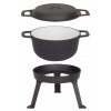 Kotlík na guláš - Kociołek Cast Iron Pot Maďarský stíhač 5L 3in1_1