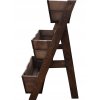 Kvetináč na terasu - Drevený kaskádový box (3-horizontálny) hnedý 67cm_5