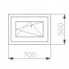 OKNO PVC 70 X 50 / 700 X 500 SK BIELA 24 HODÍN_1