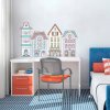 Samolepky na stenu DOMY domy, mesto, maľované_2