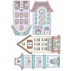 Samolepky na stenu DOMY domy, mesto, maľované_4