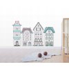 Samolepky na stenu DOMY domy, mesto, maľované_6